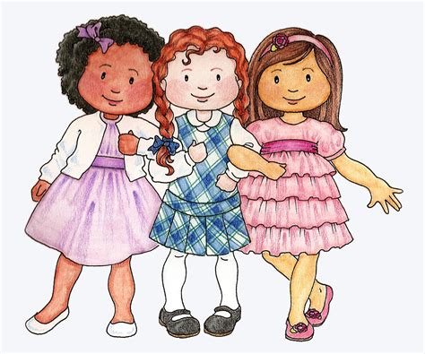 clipart fille|4 girls clip art.